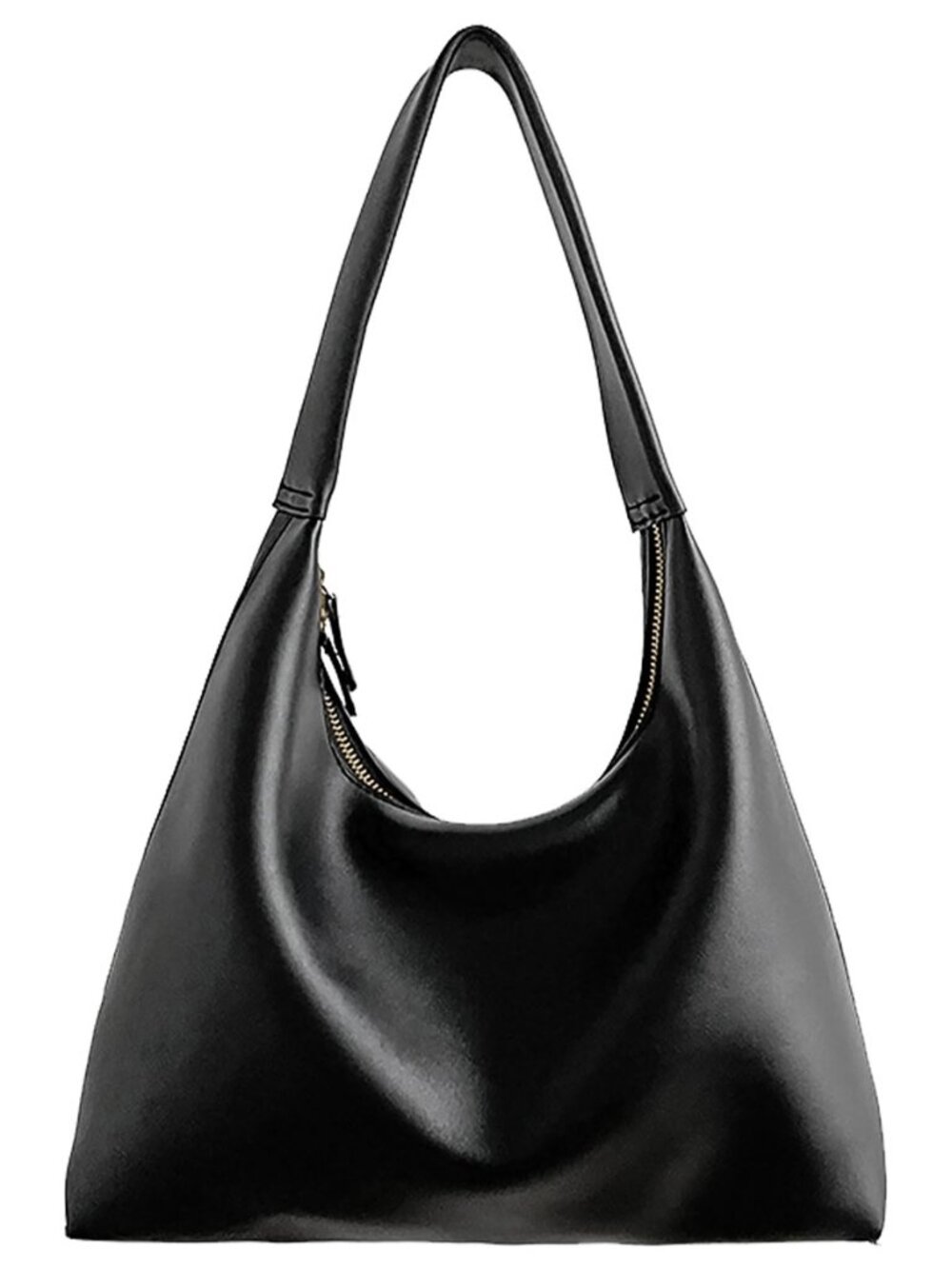 Leather Hobo Bag Small Shoulder Purses for Women Slouchy Tote Handbag Vegan